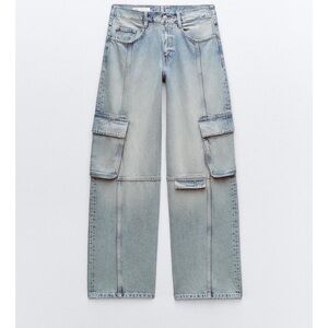 Mid rise cargo jeans